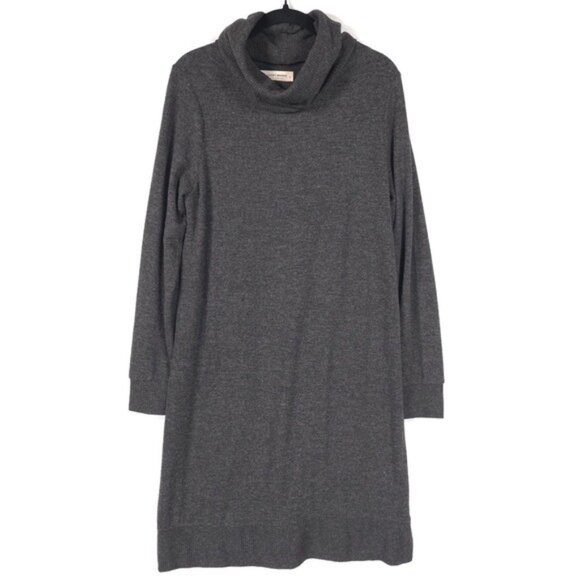 NWT LUCKY BRAND Women Cloud Jersey MockNeck Dress Gray Soft Sweater Dress MEDIUM - Picture 1 of 14